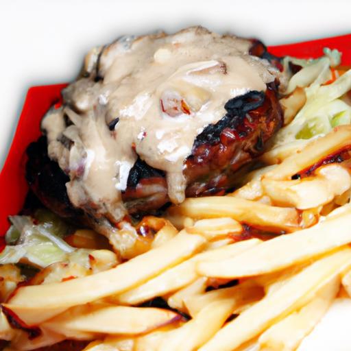 Savor the Classic: Hamburger Steak with Mushroom Gravy Delight