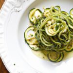 Fresh & Flavorful: Zucchini Noodles Tossed in Homemade Pesto
