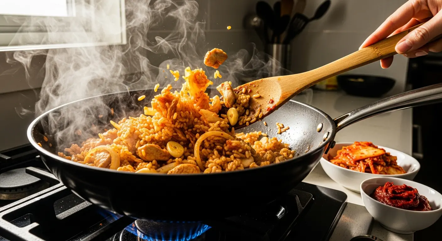 Kimchi Chicken Fried Rice: Easy Homemade Korean Recipe