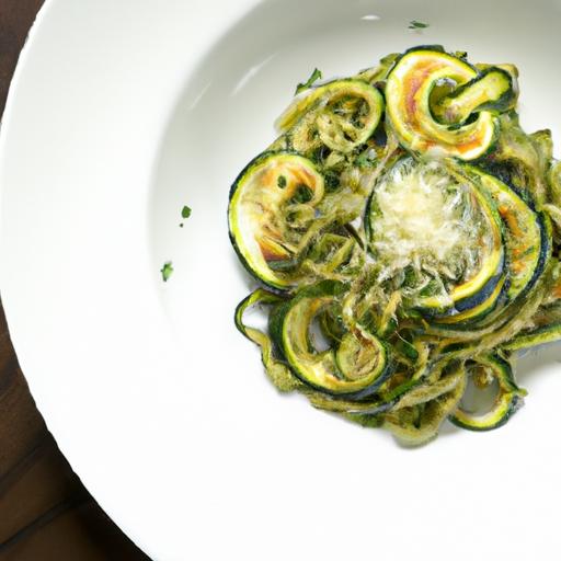 Fresh & Flavorful: Zucchini noodles Tossed in Homemade⁤ Pesto