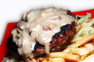 Savor the Classic: Hamburger Steak with Mushroom Gravy Delight