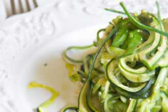 Zesty Raw Zucchini Noodles with Vibrant Homemade Pesto