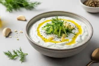 Easy Vegan Tzatziki Sauce with Dill: Fresh & Flavorful