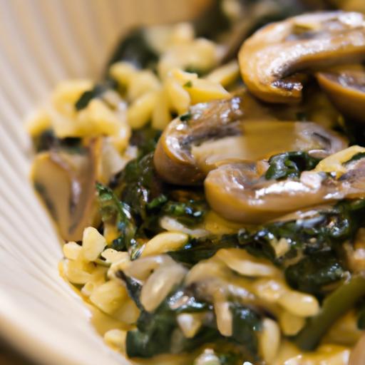 One-Pot Creamy Mushroom & Spinach Orzo: Simple & Savory