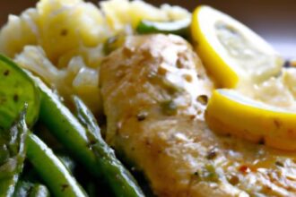 Zesty Lemon Herb Chicken Skillet with Fresh Veggies Delight