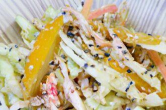 Crunchy No-Cook Veggie Slaw with Creamy Peanut Dressing