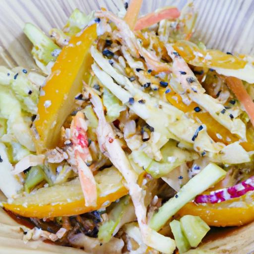 Crunchy No-Cook Veggie Slaw with Creamy Peanut Dressing