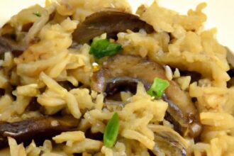 Savor the Nutty Goodness: Brown Rice Pilaf with Mushrooms & Onions