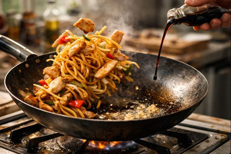 Effortless Delight: 5-Ingredient Chicken Stir-Fry Noodles Recipe