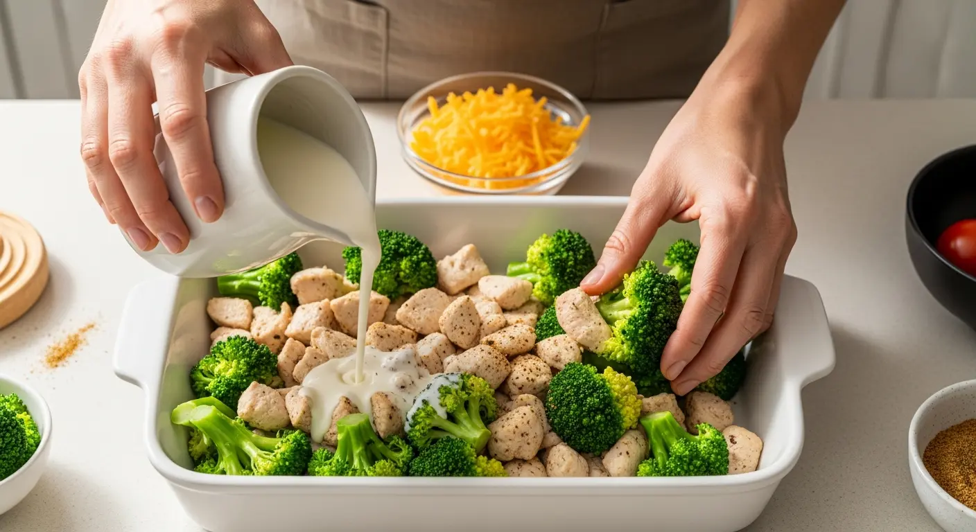 Simple & Savory: 5-Ingredient Cheesy Broccoli Chicken Bake