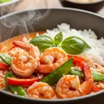 Easy One-Pot Thai Red Curry with Shrimp and Rice Delight