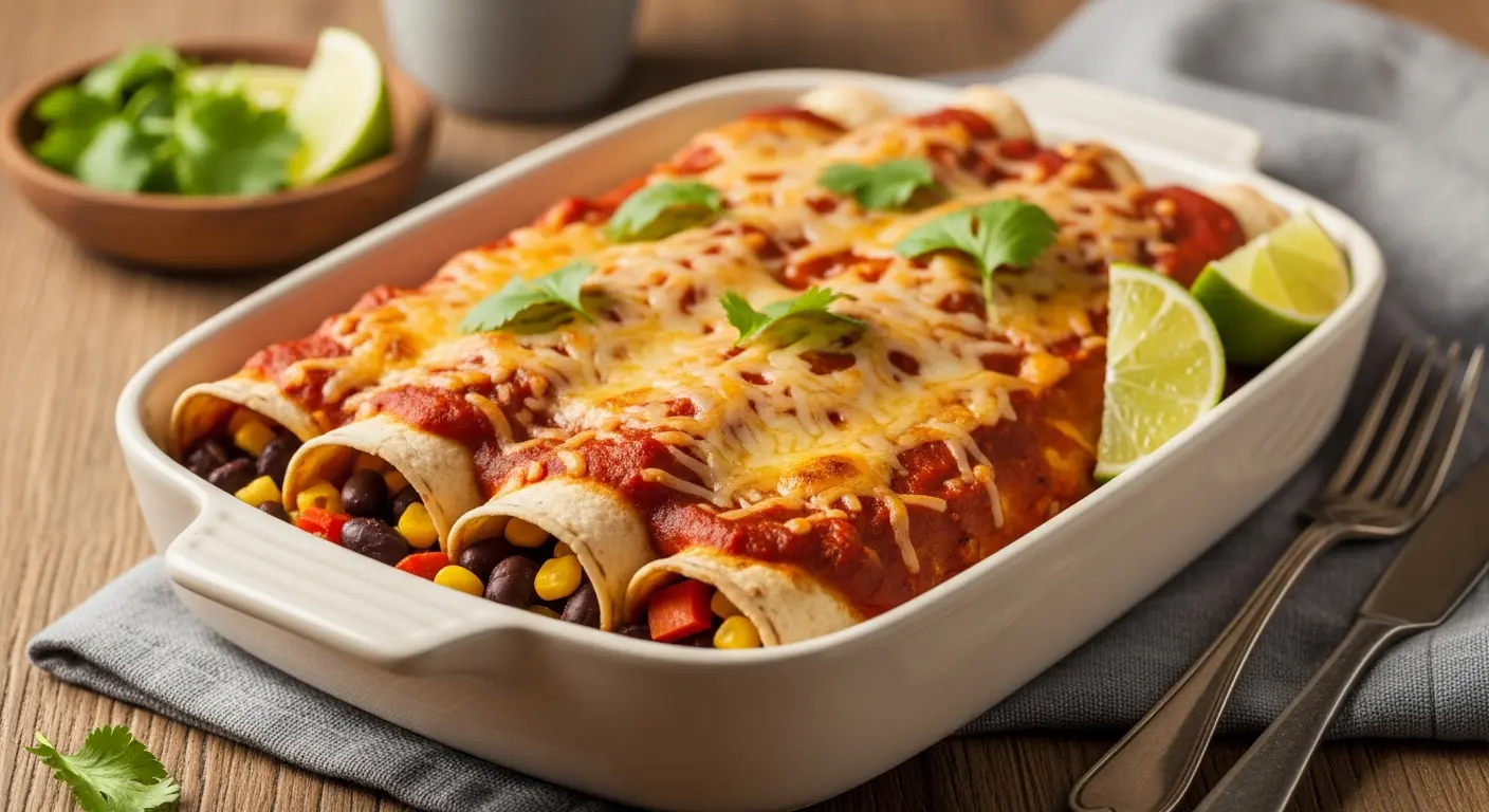 Effortless Comfort: Pantry-Friendly Vegetarian Enchiladas Recipe