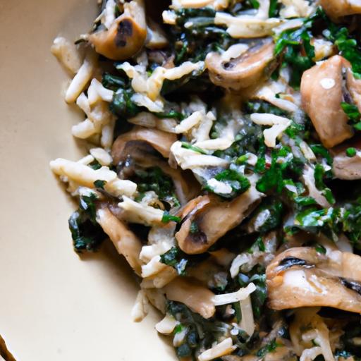 One-Pot Creamy Mushroom & Spinach orzo: Simple & Savory