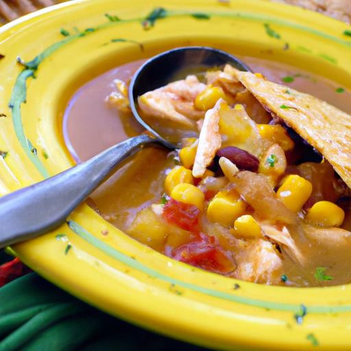 Quick & cozy Pantry Tortilla⁣ Soup with Canned Chicken
