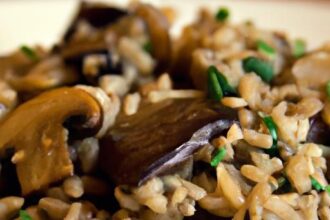 Earthy Brown Rice Pilaf with Mushrooms & Caramelized Onions