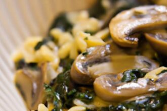 One-Pot Creamy Mushroom & Spinach Orzo: Simple & Savory