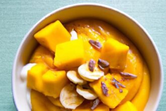 Tropical Bliss: How to Make a Mango & Banana Smoothie Bowl
