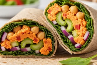 Spicy No-Cook Buffalo Chickpea Salad Wraps: Quick & Fresh