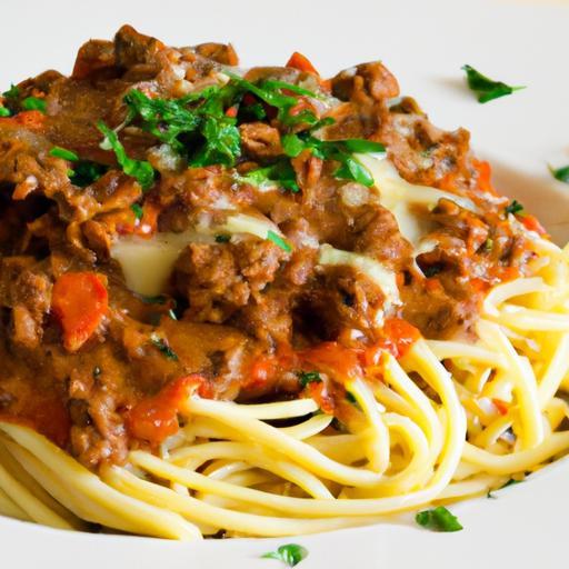 Speedy Baked Spaghetti: Hearty Beef Sauce in Minutes