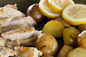 Zesty One-Pan Lemon Chicken with Rosemary Potatoes Delight