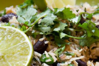 Zesty One-Pot Cilantro Lime Rice with Black Beans Recipe