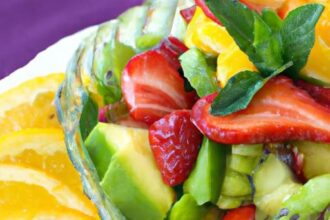 Zesty Fresh Fruit Salad with Refreshing Lime Mint Dressing