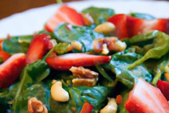Fresh & Vibrant: Spinach Salad with Strawberries & Pecans
