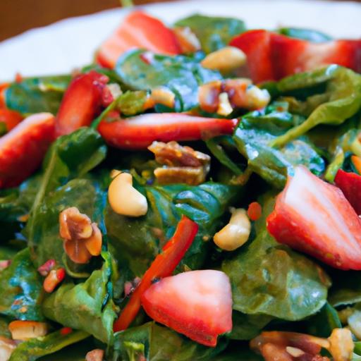 Fresh & Vibrant: Spinach Salad with Strawberries & Pecans