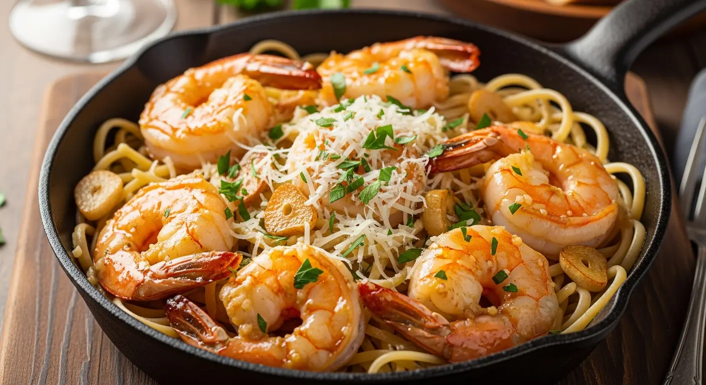 Garlic Parmesan Shrimp Scampi Recipe with Only 5 Ingredients