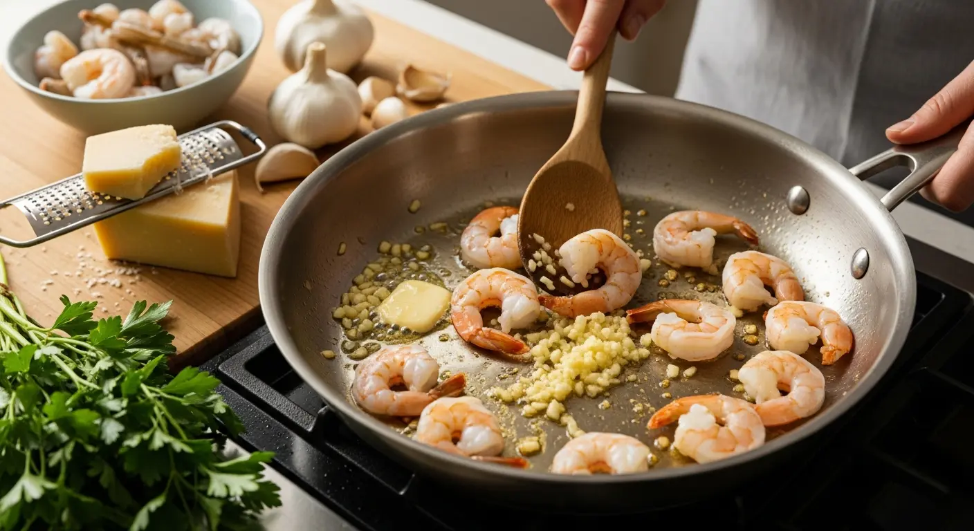 Garlic Parmesan Shrimp Scampi Recipe with Only 5 Ingredients