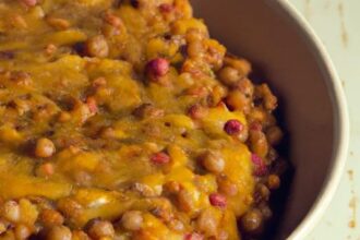 Hearty Red Lentil and Rice Casserole: Nutritious Comfort Food