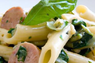 Whip Up Creamy Sausage & Spinach Pasta in 15 Minutes!