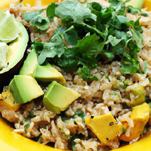 Zesty Vegan Burrito Bowl with Cilantro lime Rice Delight