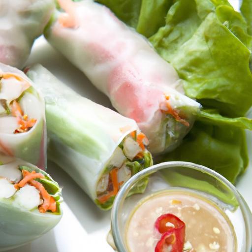 Fresh Rice Paper Spring Rolls: A Crisp Bite with Zesty Dip