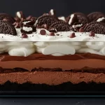 Decadent No-Bake Chocolate Lasagna with Oreo Crust Delight