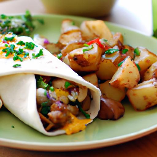 Hearty Pantry Breakfast Burritos with Egg & Crispy Potato