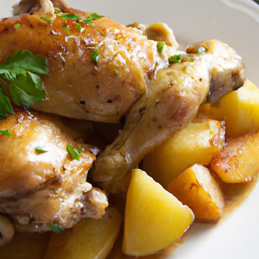 Golden One-Pan Roasted Chicken Thighs with Crispy Potatoes