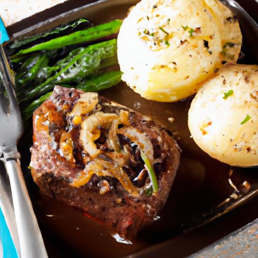 Sizzling One-Pan Garlic Butter Steak Bites with Potatoes Delight