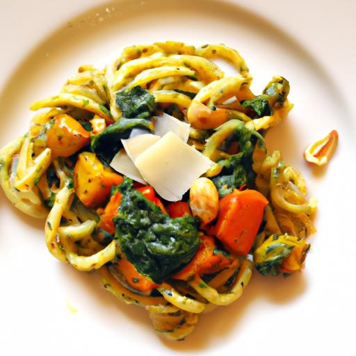 Transform Leftover​ Roasted Veggies into Zesty Pesto Pasta