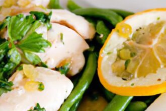 Zesty One-Pot Lemon Garlic Chicken with Tender Green Beans