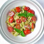Speedy Creamy Pesto Pasta with Juicy Cherry Tomatoes