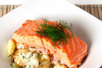 Easy 5-Ingredient Salmon & Potato Bake for Busy Weeknights