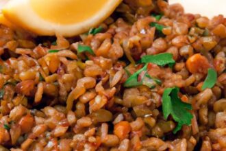 Hearty One-Pot Brown Lentil and Rice Pilaf: A Flavorful Delight
