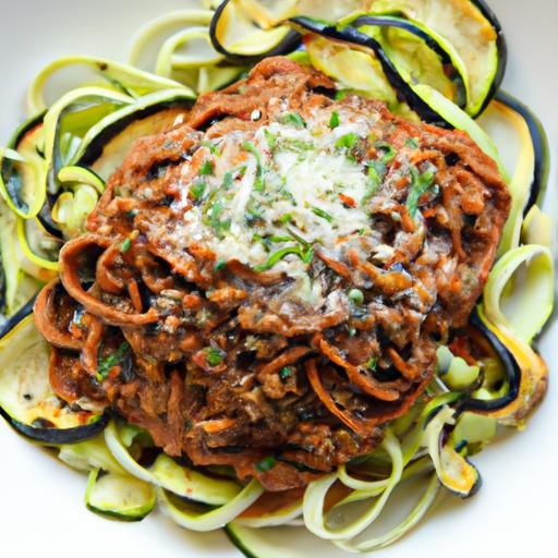 Hearty Vegan Lentil Bolognese on Zesty Zucchini Noodles