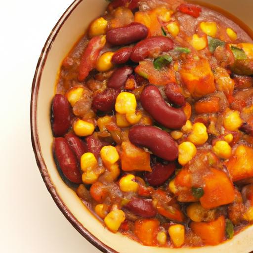 Hearty One-Pot Vegan Chili with Sweet Potatoes Delight