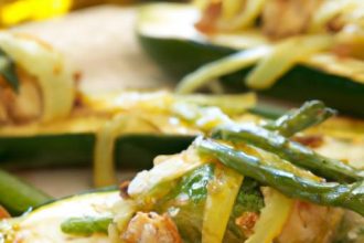 Zesty Low-Carb Zucchini Boats Stuffed with Savory Turkey