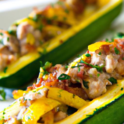 Zesty Low-Carb ⁤Zucchini Boats Stuffed with​ Savory Turkey