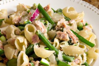 Fresh and Easy Canned Tuna Pasta Salad with Sweet Peas