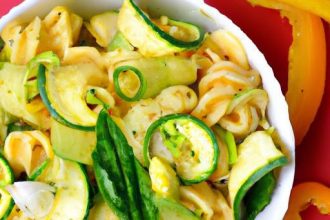 Zesty Plant-Based Pasta Salad with Refreshing Lemon Dressing