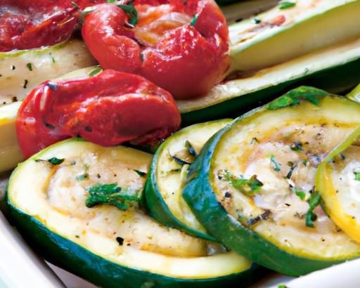 Crispy Air Fryer Zucchini Boats with Juicy Tomato Tops